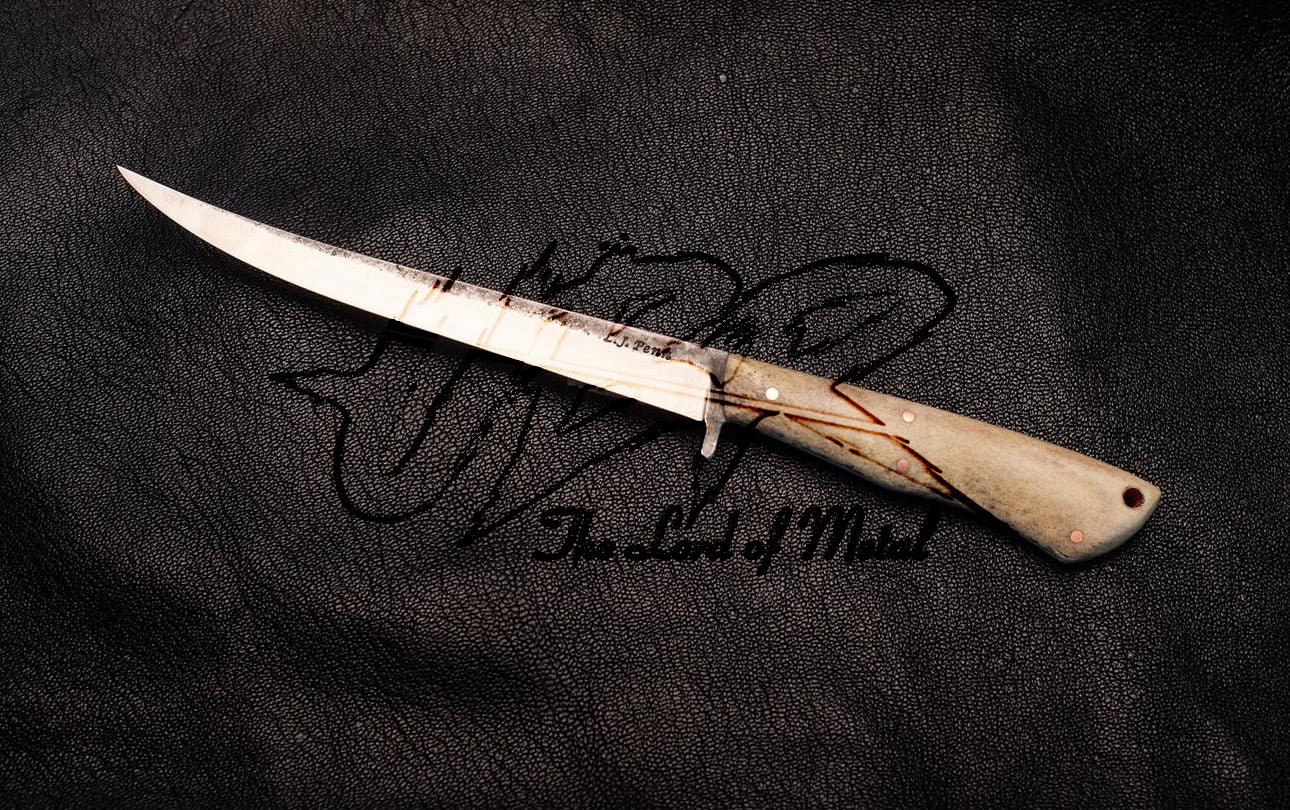 Hand-Forged Fillet Knife – High Carbon Steel Blade with Bone Handle Unique Blades Runner