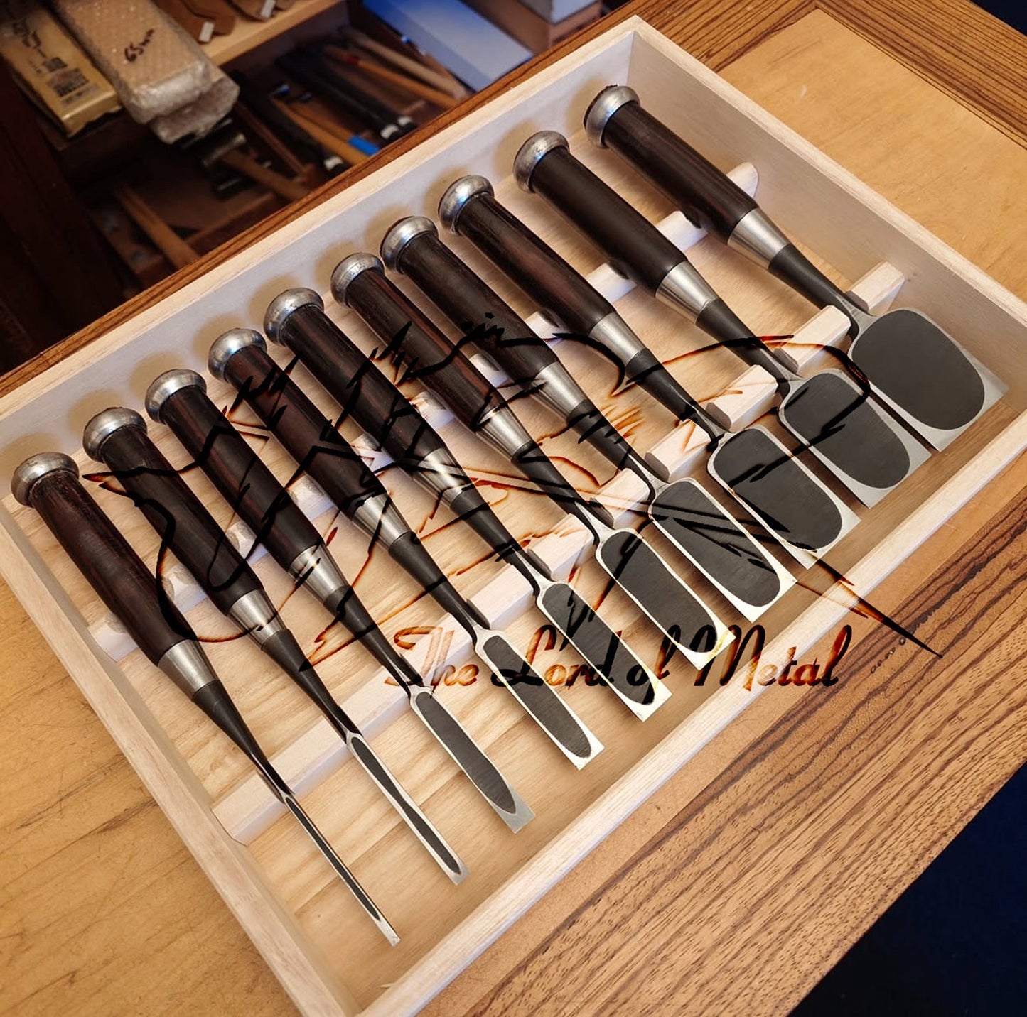 Handmade Carbon Steel Chisel Set - Durable & Precision Tools Unique Blades Runner