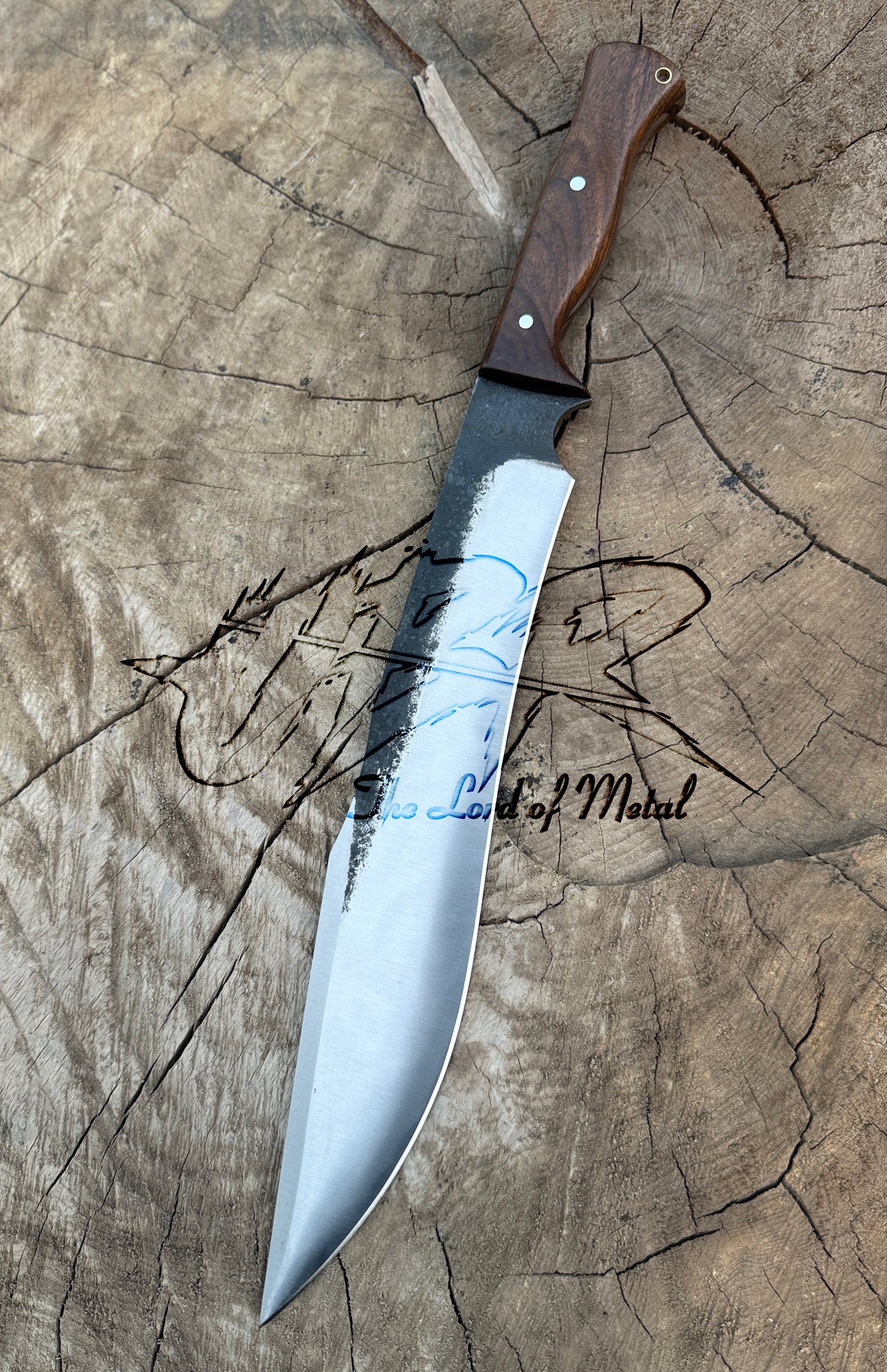 Hand Forged Bowie Knife | High Carbon Steel Hunting Knife with Wooden Handle Unique Blades Runner