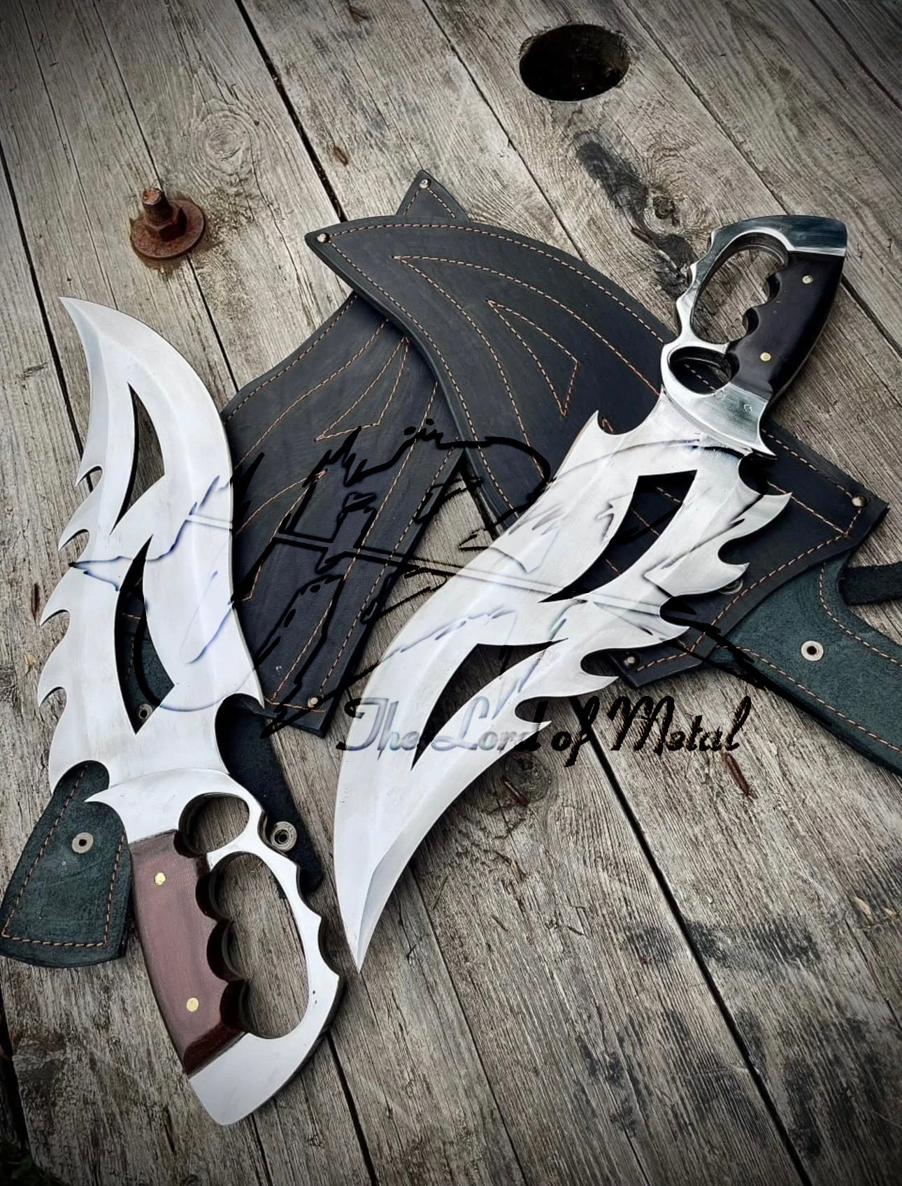 Combo Of Mortal Kombat Knife - Mirror Polish Blade With Micarta Handle Unique Blades Runner