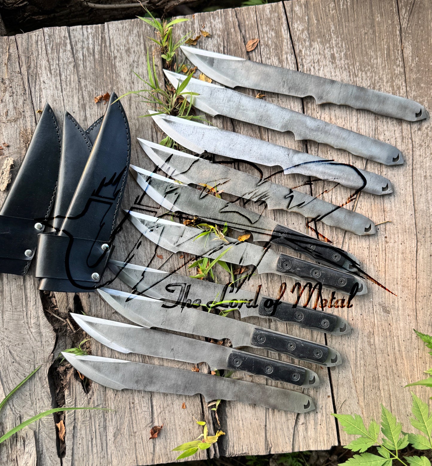 Handmade Tactical Throwing knives – High Carbon Steel Throwers with Leather Sheaths Set Unique Blades Runner