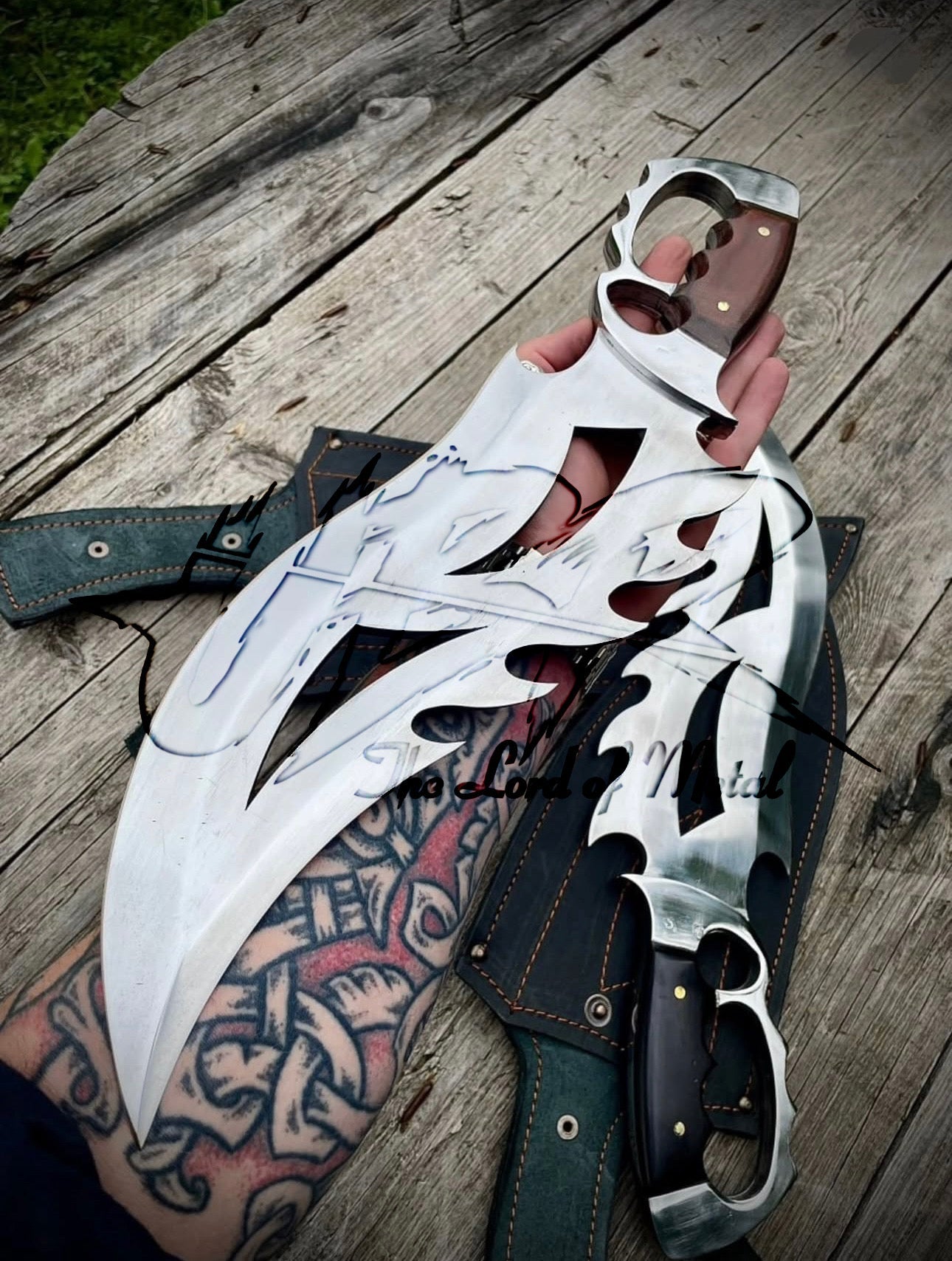 Combo Of Mortal Kombat Knife - Mirror Polish Blade With Micarta Handle Unique Blades Runner