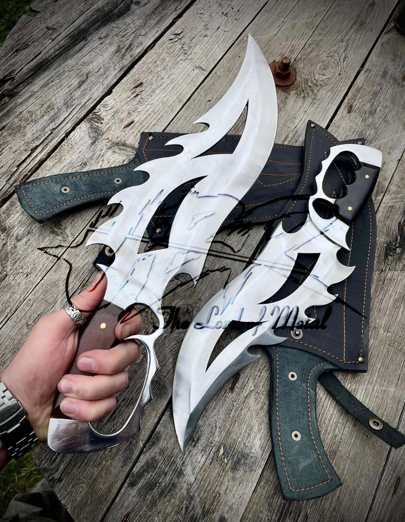 Combo Of Mortal Kombat Knife - Mirror Polish Blade With Micarta Handle Unique Blades Runner