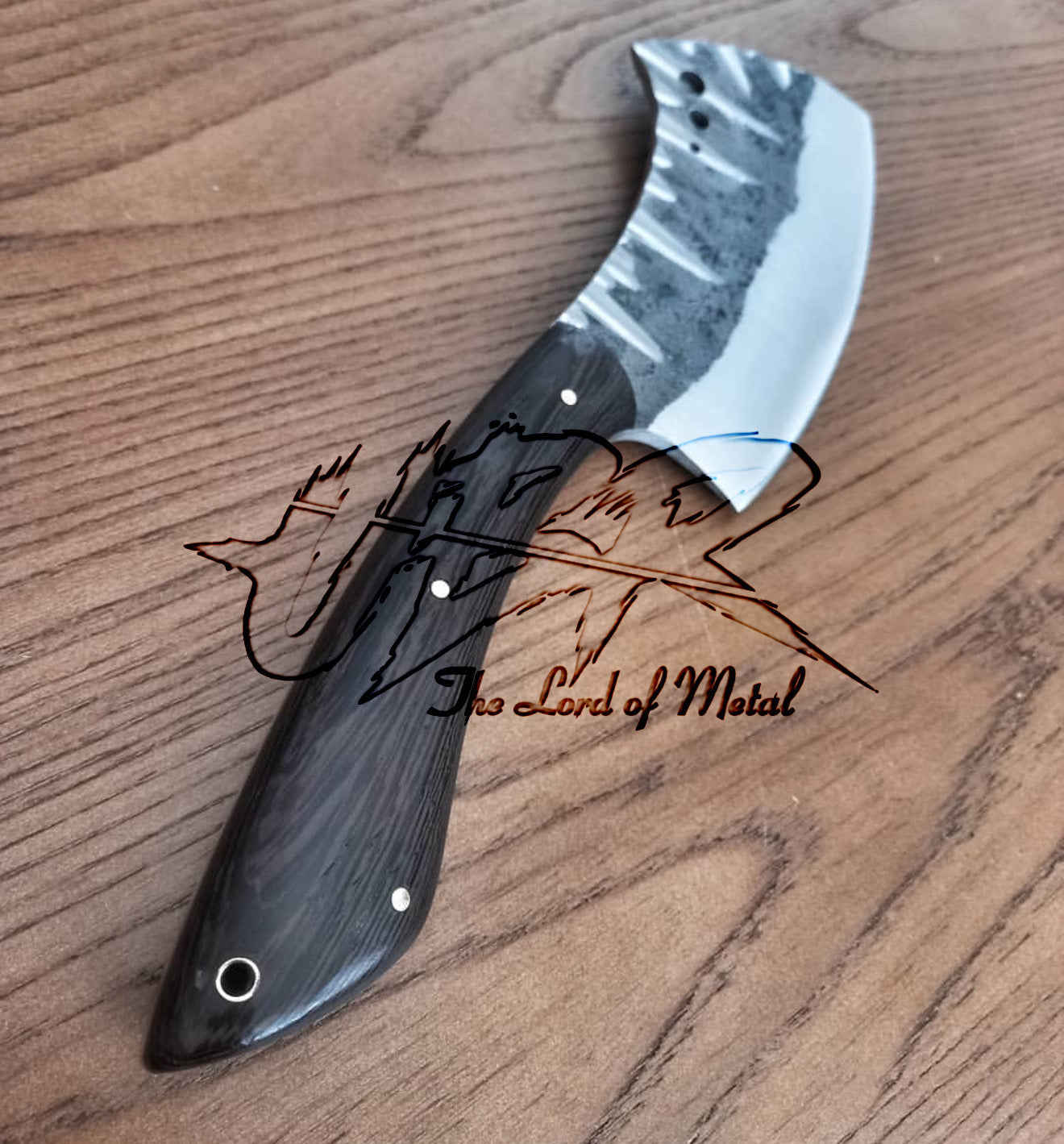 Hand Forged Butcher Cleaver Knife | Full Tang Meat Chopper with Wood Handle Unique Blades Runner