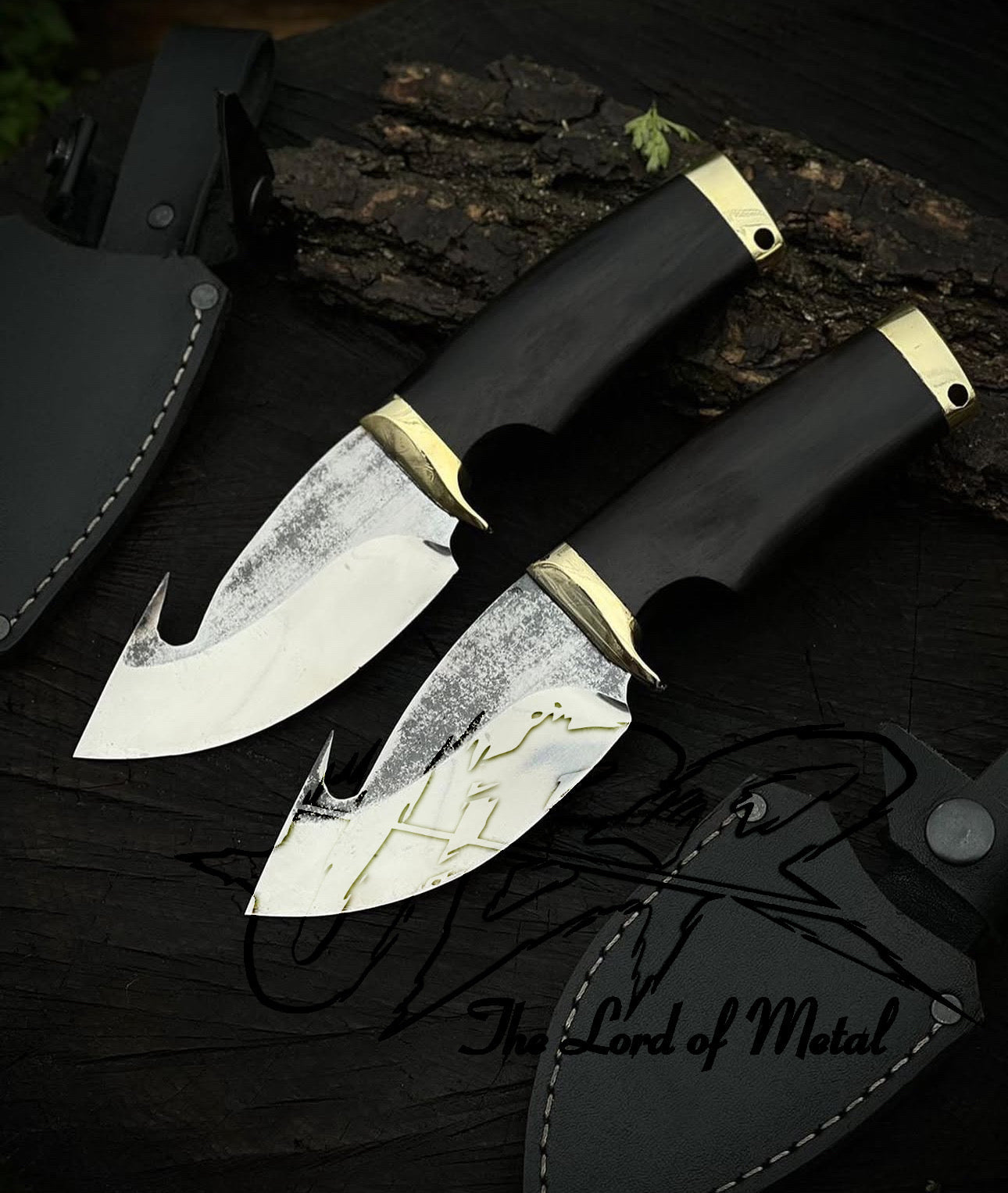 Handmade Carbon Steel Skinner Knife with Gut Hook – Hunting Collectible Unique Blades Runner