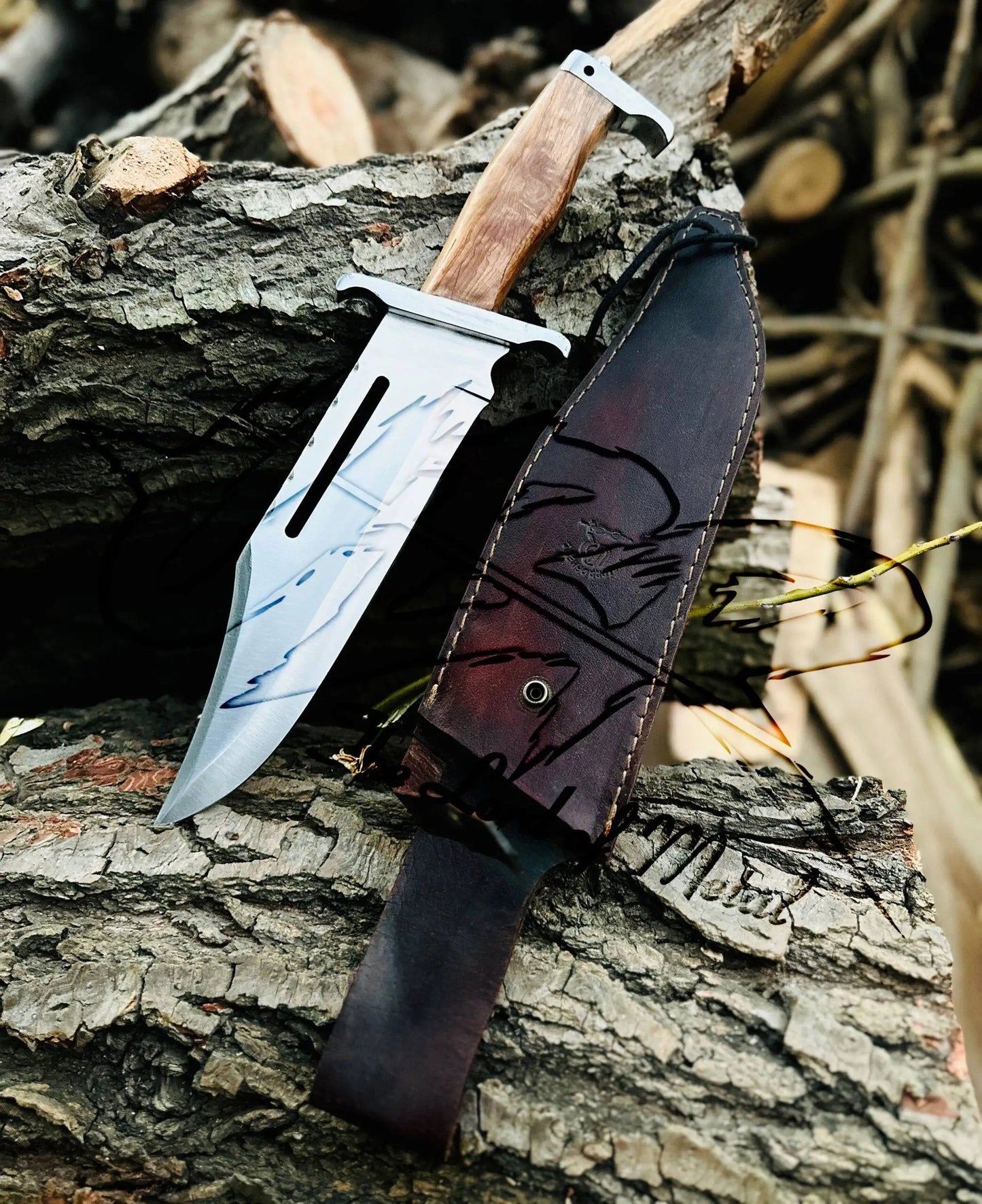 Rambo 3 Knife – Handmade D2 Tool Steel Survival Knife with Leather Sheath Unique Blades Runner