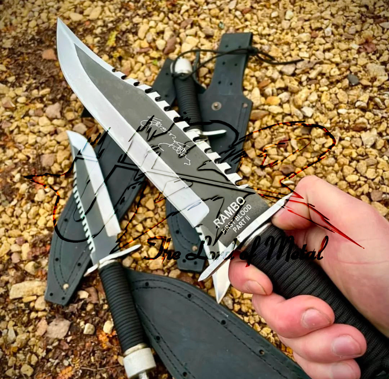 Rambo First Blood Part 2 Knife – Full Tang Survival Knife with Sheath Unique Blades Runner