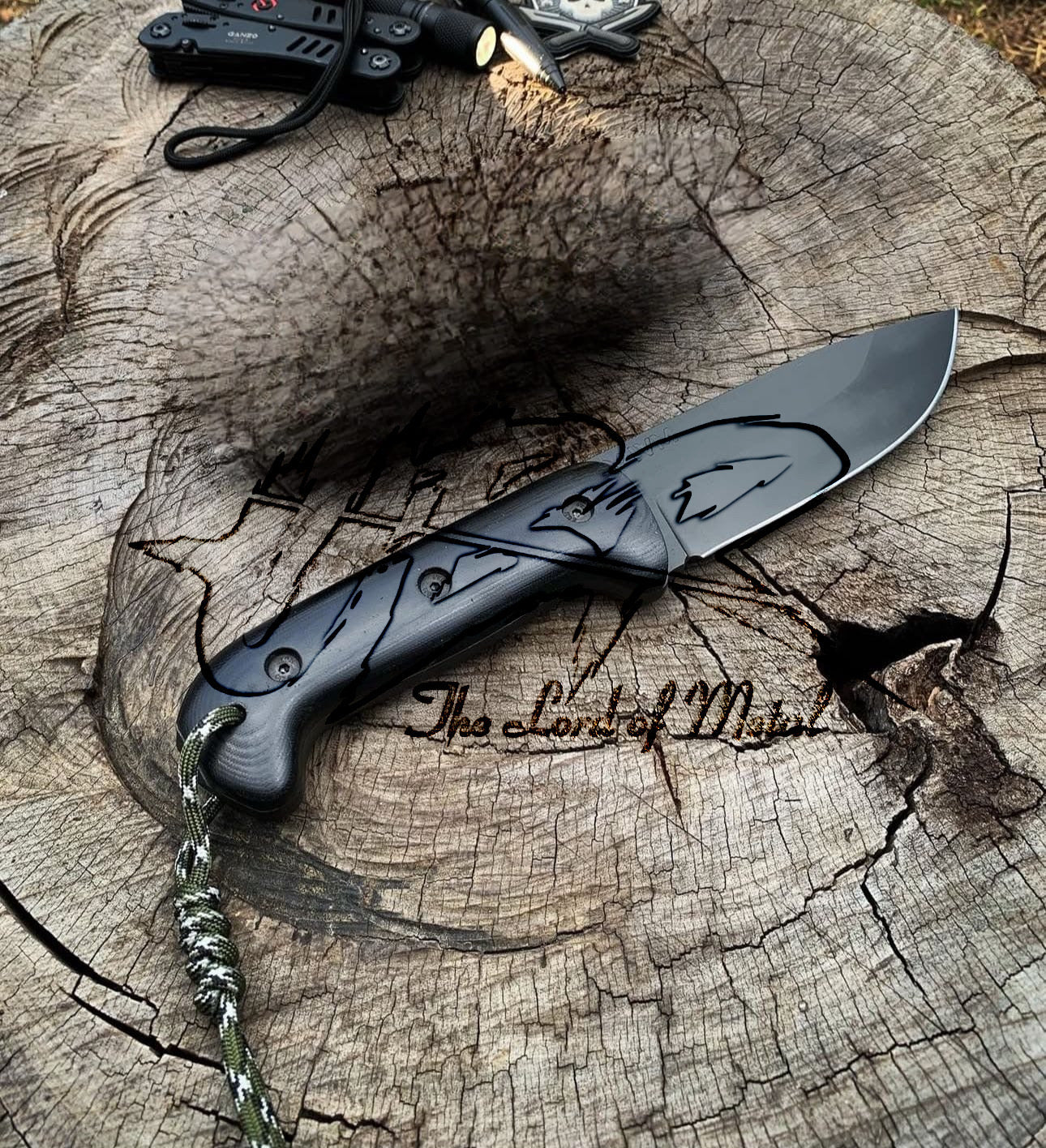 Drop Point Tactical Knife – G10 Handle, Paracord Grip, Survival Ready Unique Blades Runner