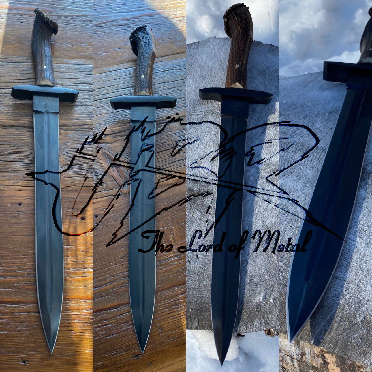 Handmade Hunting Dagger Knife – High Carbon Steel & Stag Horn Handle Unique Blades Runner