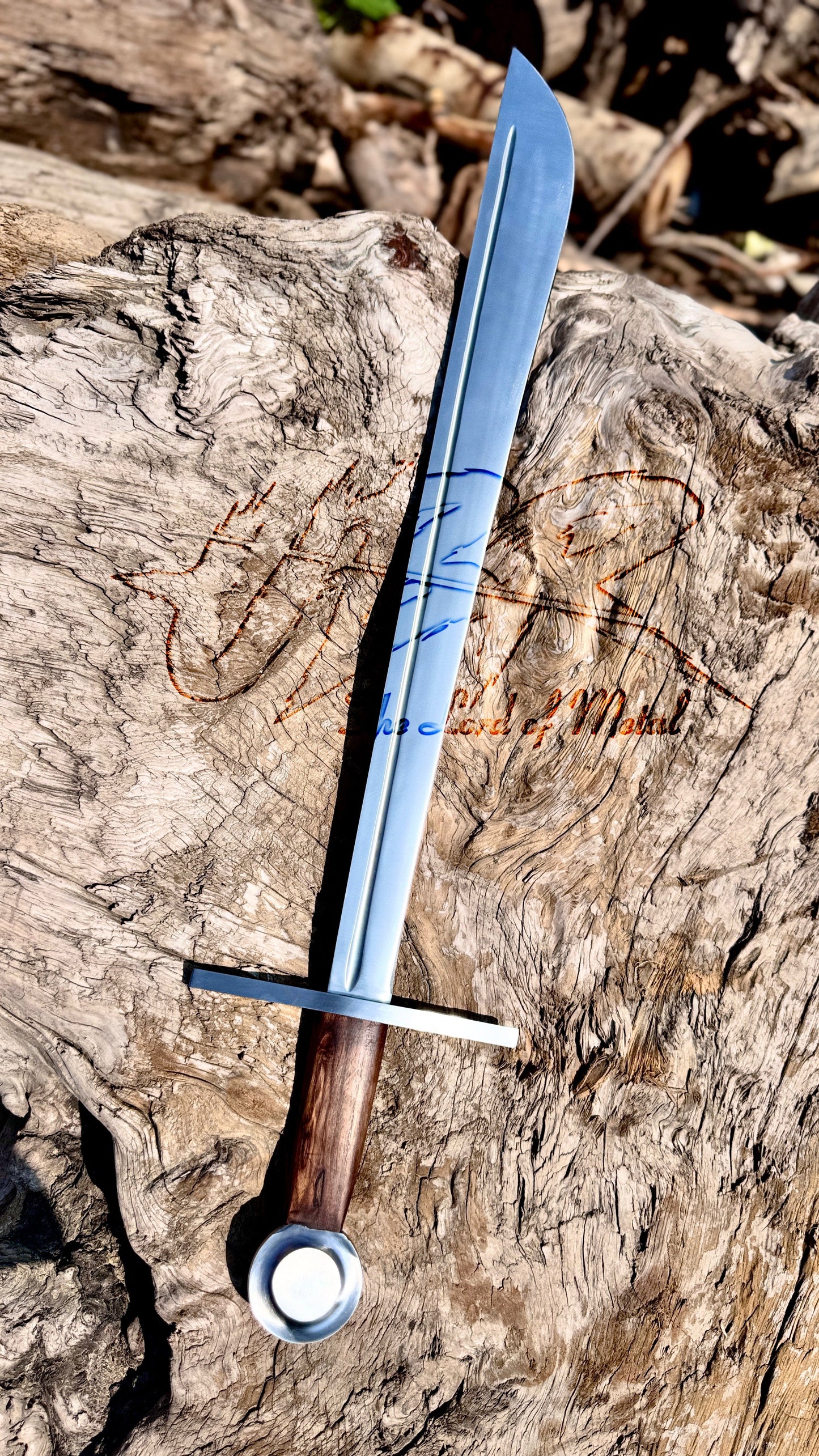 Hand-Forged Falchion Sword – Medieval Sword Replica with Wooden Handle Unique Blades Runner