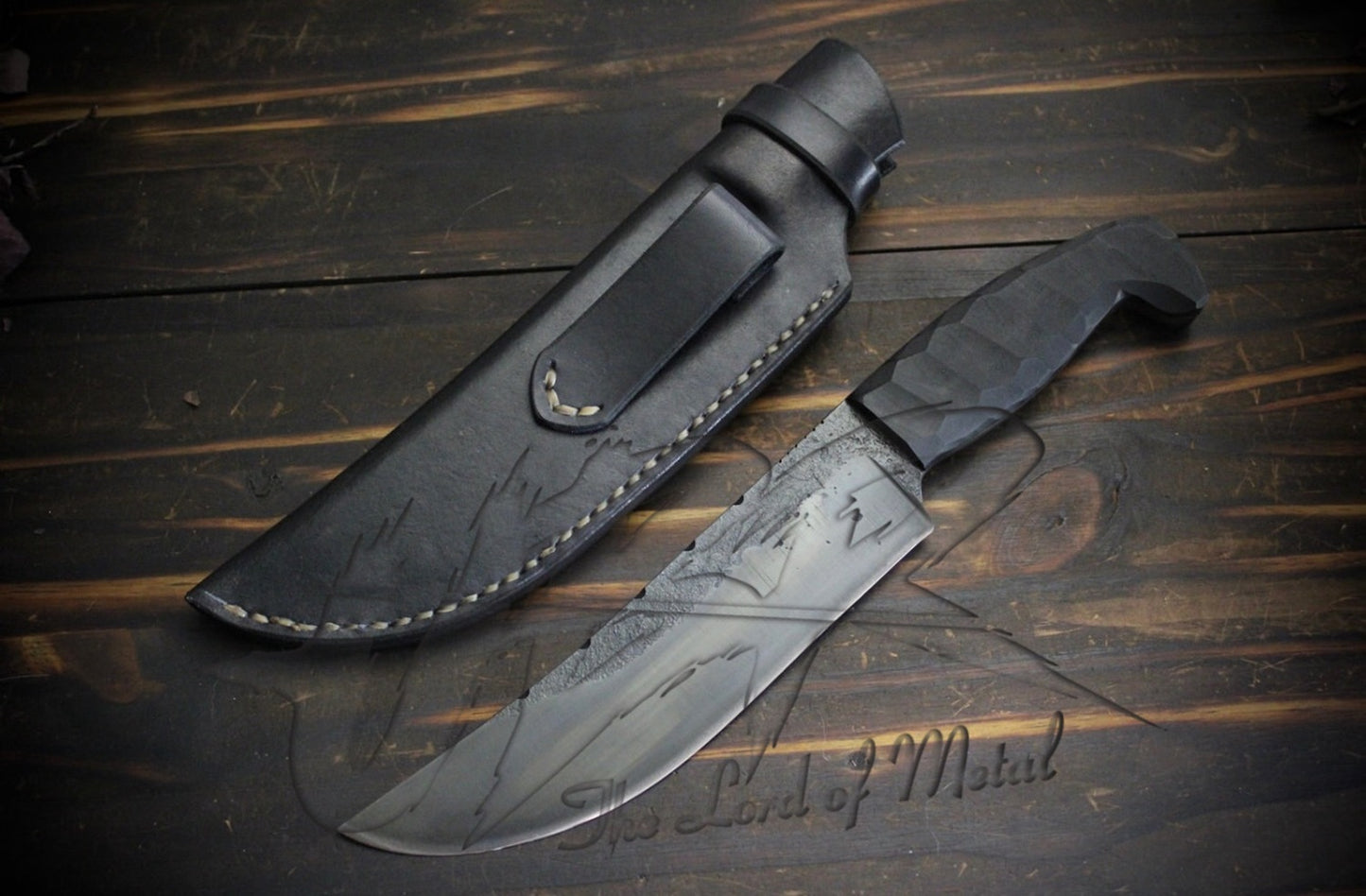 Black Forged Survival Knife