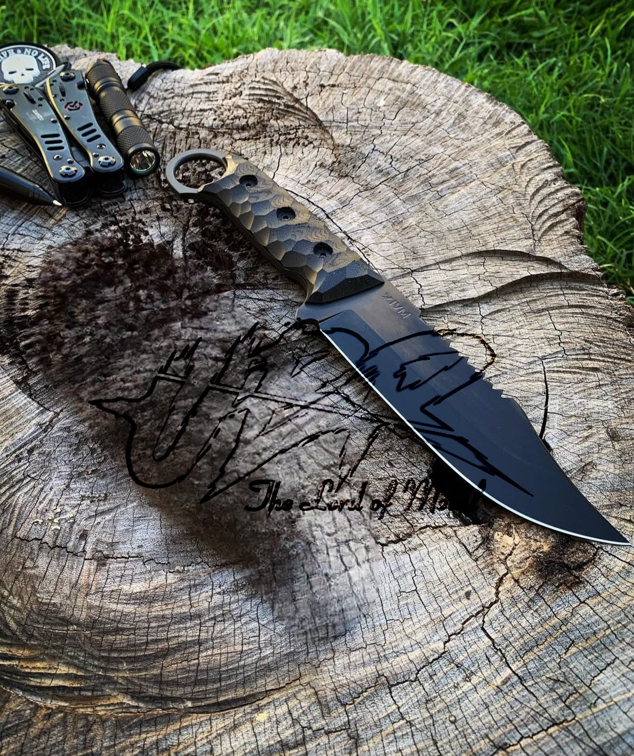 Tactical Ring Handle Knife | Serrated Combat Blade | Hex Grip | UBR Series Unique Blades Runner