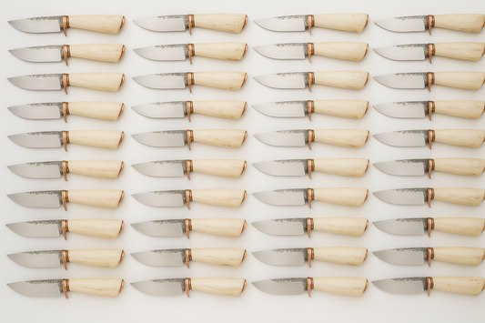 Lot of 40 Carbon Steel Skinner Knives | Handmade Stag Handle Knife Set Unique Blades Runner