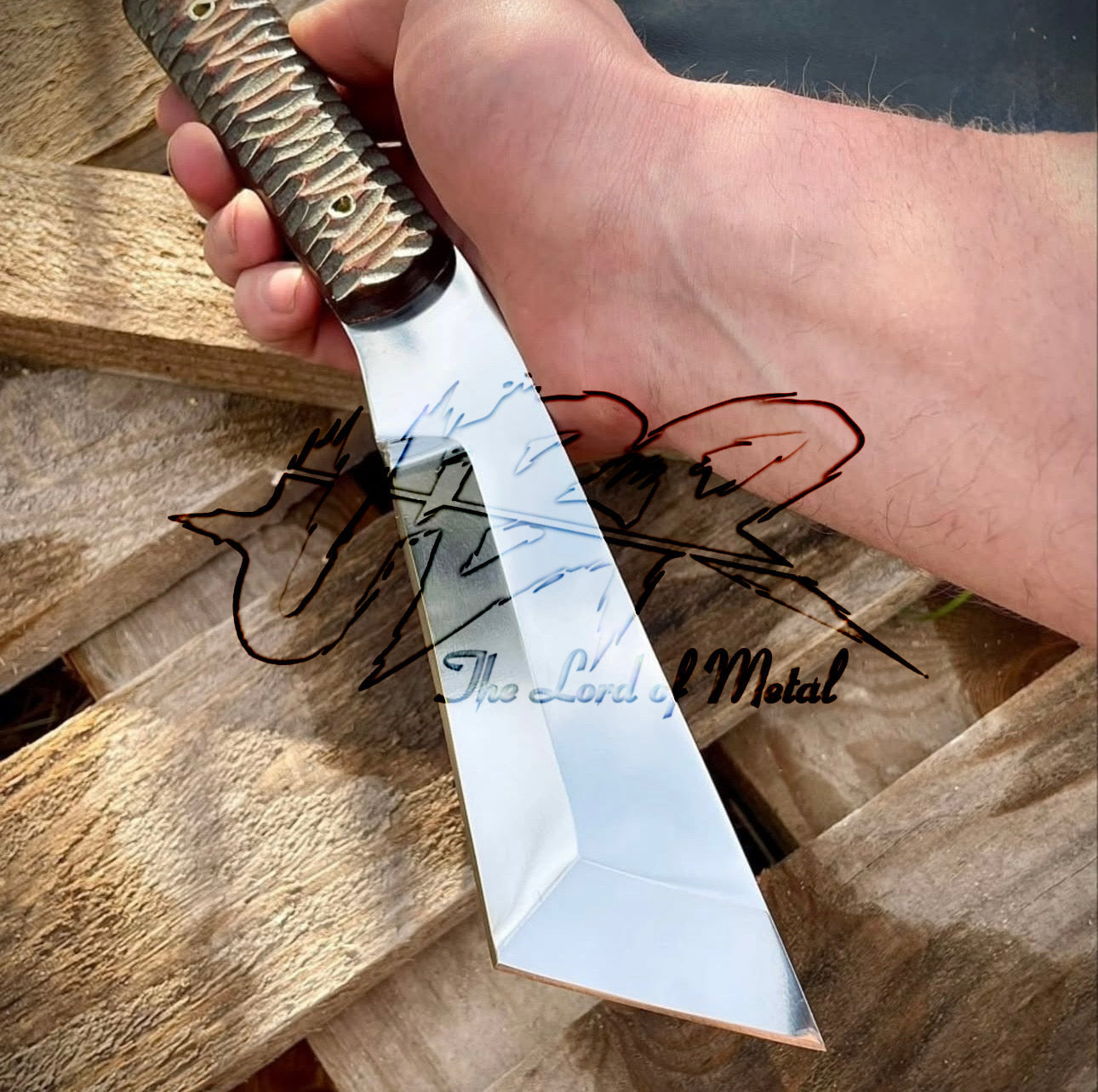 Modern Tactical Kukri Knife with Angular Knife and Textured Handle Unique Blades Runner