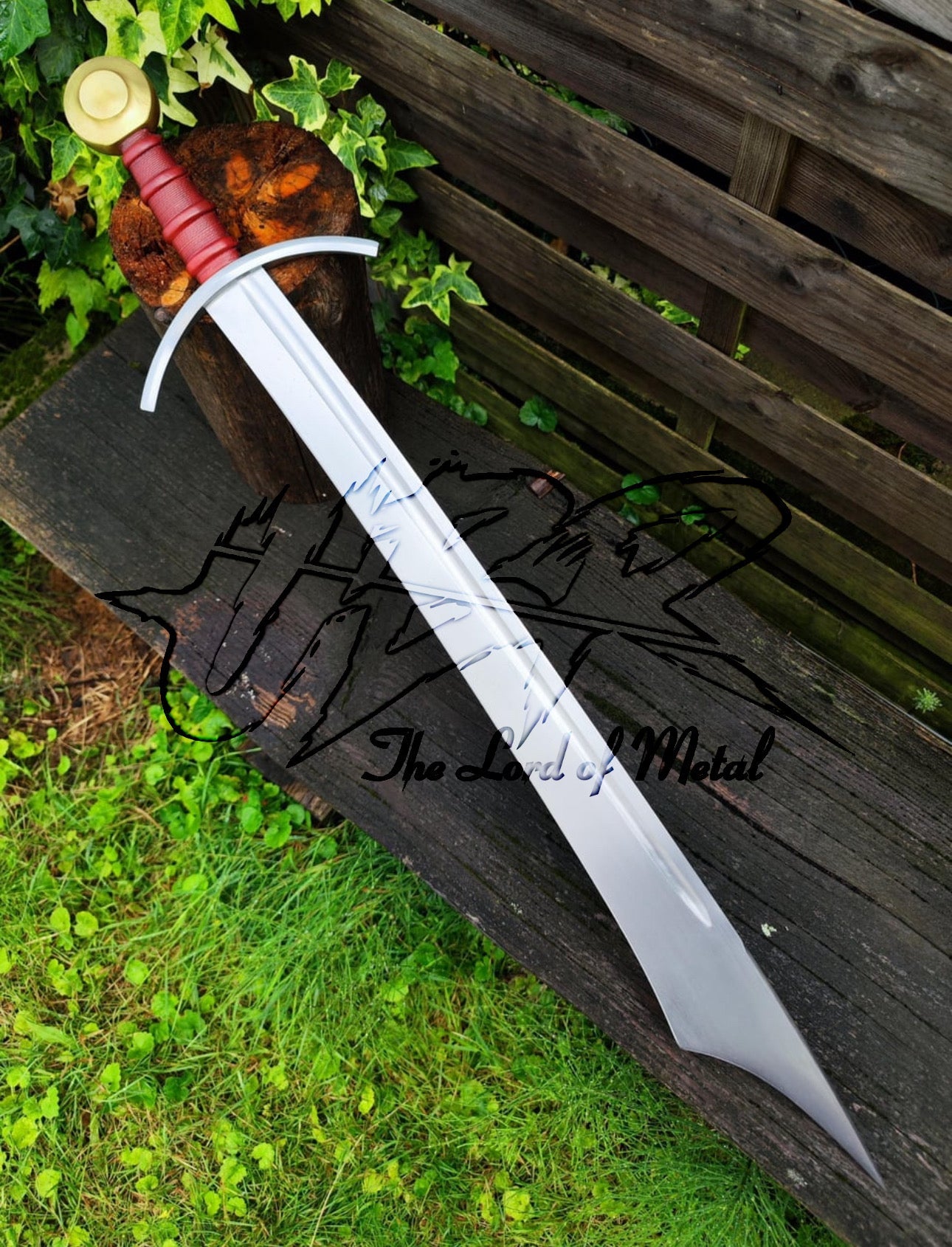 Handmade Medieval Falchion Sword | European Curved Blade with Brass Pommel Unique Blades Runner
