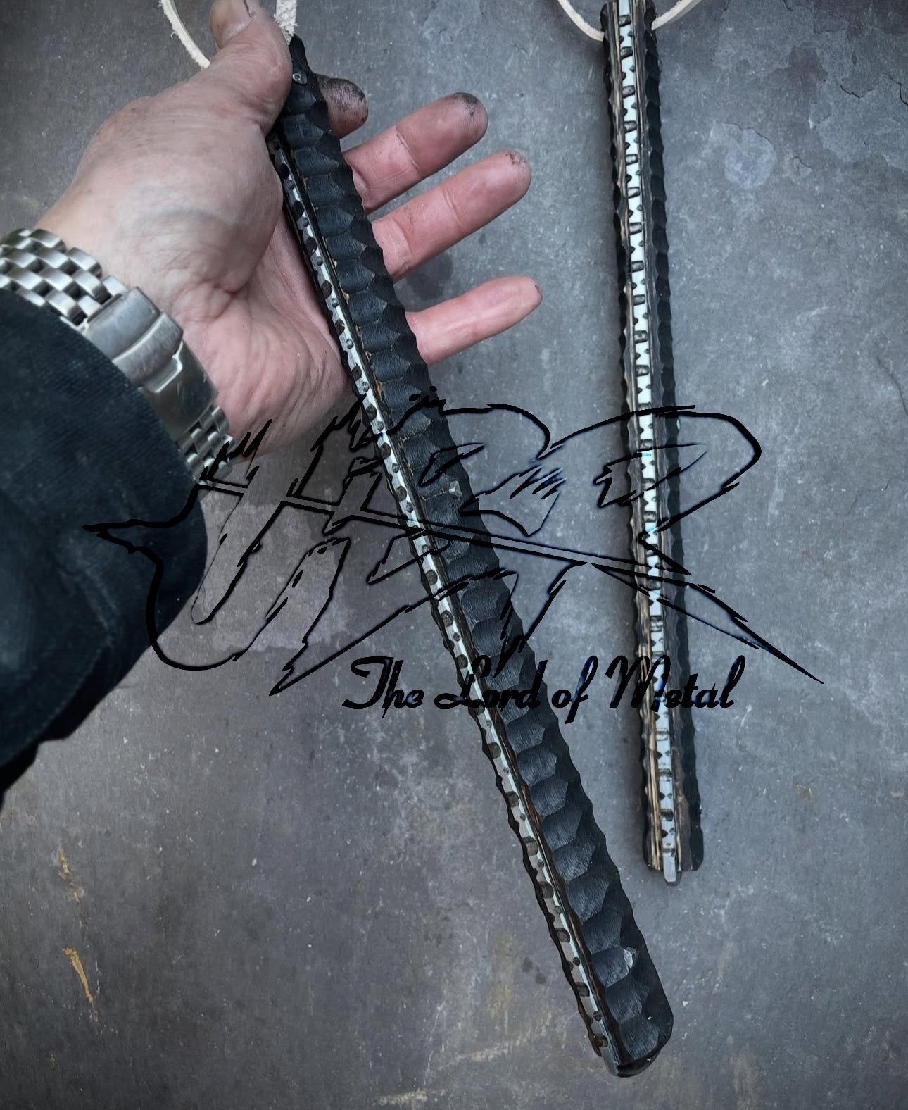Custom Rebar Tire Thumper Stick | Heavy-Duty Rebar Thumper with Paracord Grip | UBR Unique Blades Runner