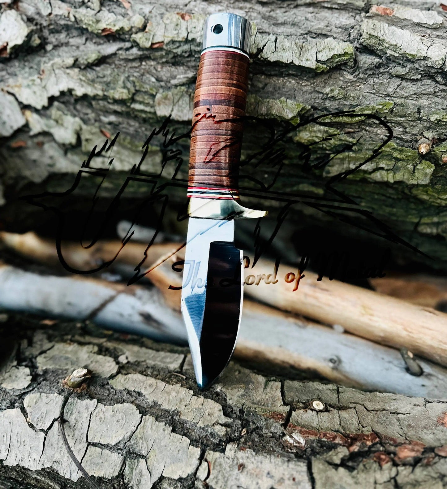 Custom Handmade D2 Steel Skinner Knife – Hunting Knife with Leather Sheath Unique Blades Runner