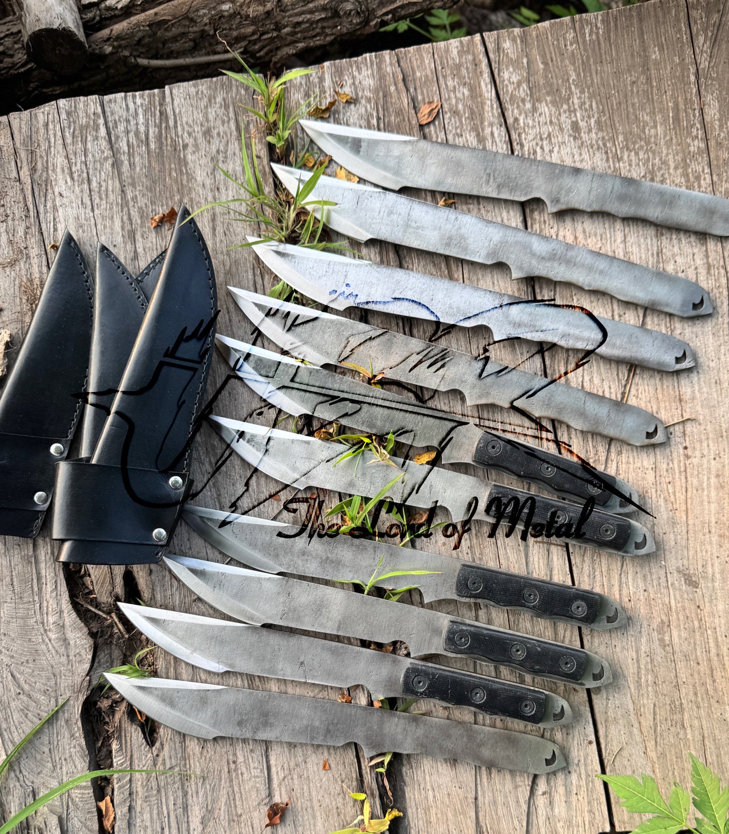 Handmade Tactical Throwing knives – High Carbon Steel Throwers with Leather Sheaths Set Unique Blades Runner