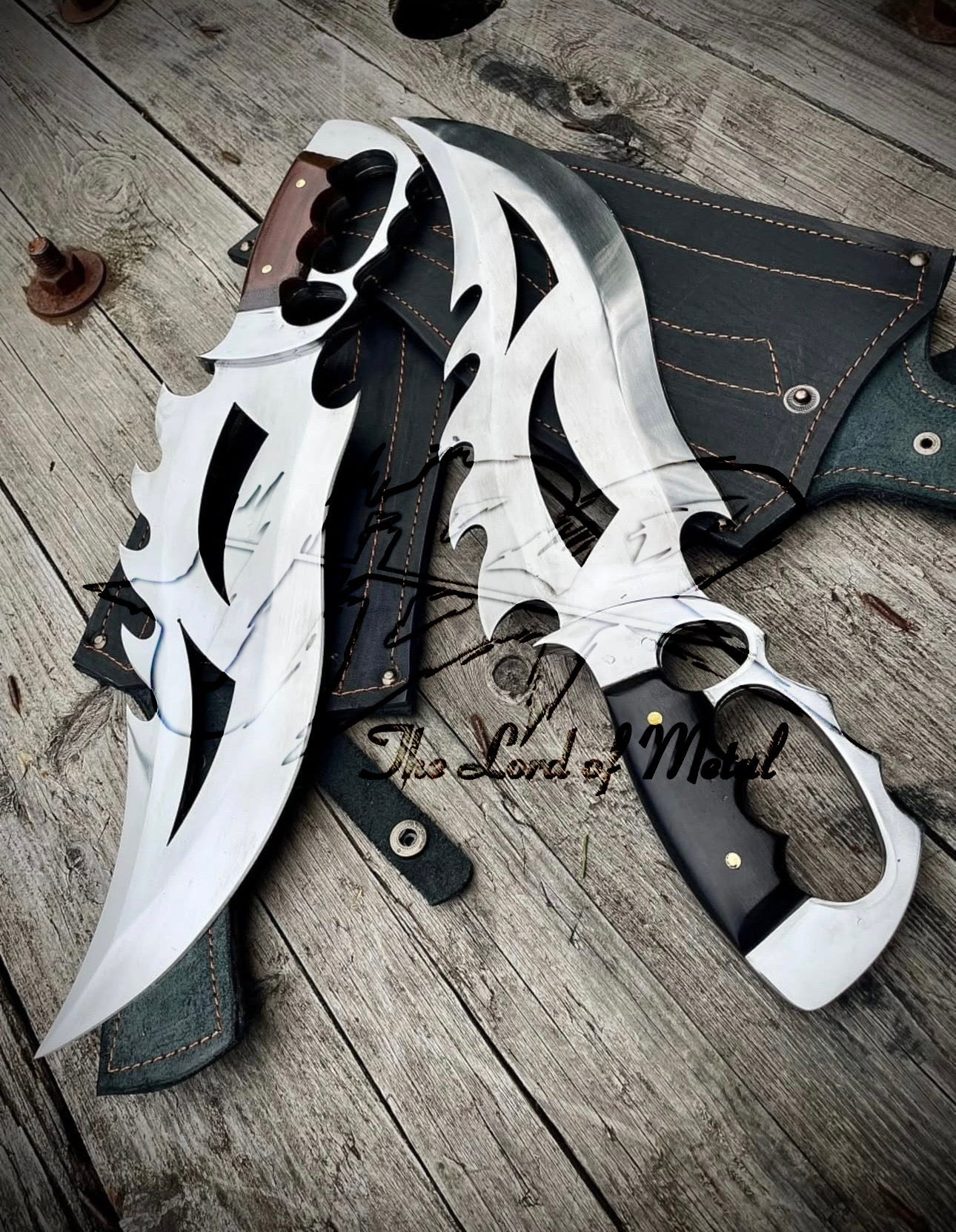 Combo Of Mortal Kombat Knife - Mirror Polish Blade With Micarta Handle Unique Blades Runner