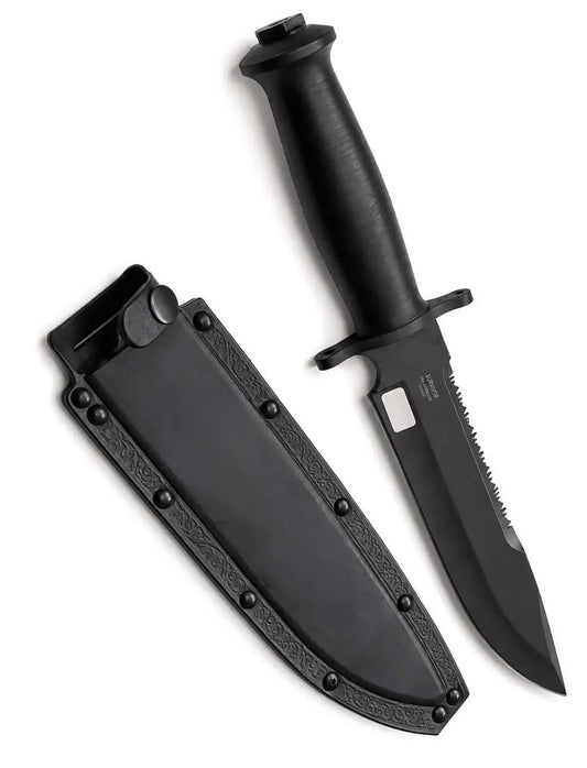 Handmade DV-2 knife with serrated back design