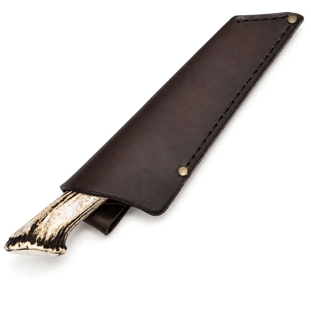 High carbon steel seax blade with antler handle