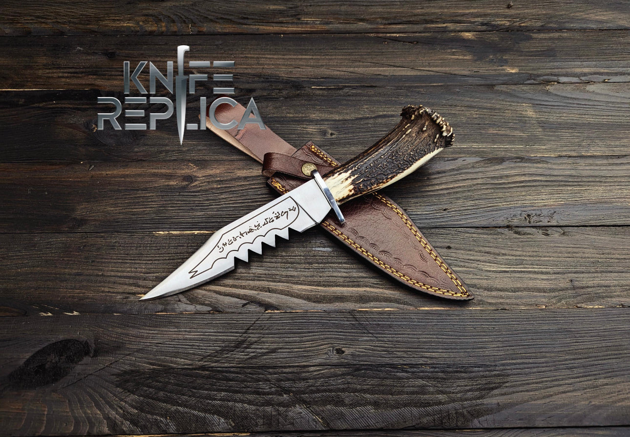 Ruby's Demon Killing Knife - Supernatural knife - Ruby's Prop Knife With Stag Antler Unique Blades Runner