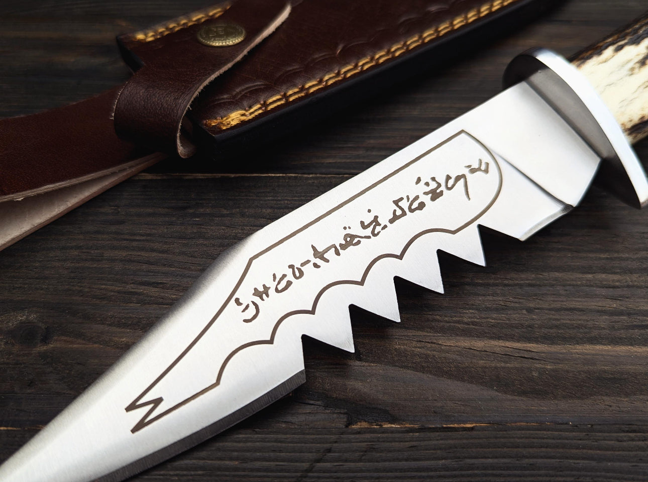 Ruby's Demon Killing Knife - Supernatural knife - Ruby's Prop Knife With Stag Antler Unique Blades Runner
