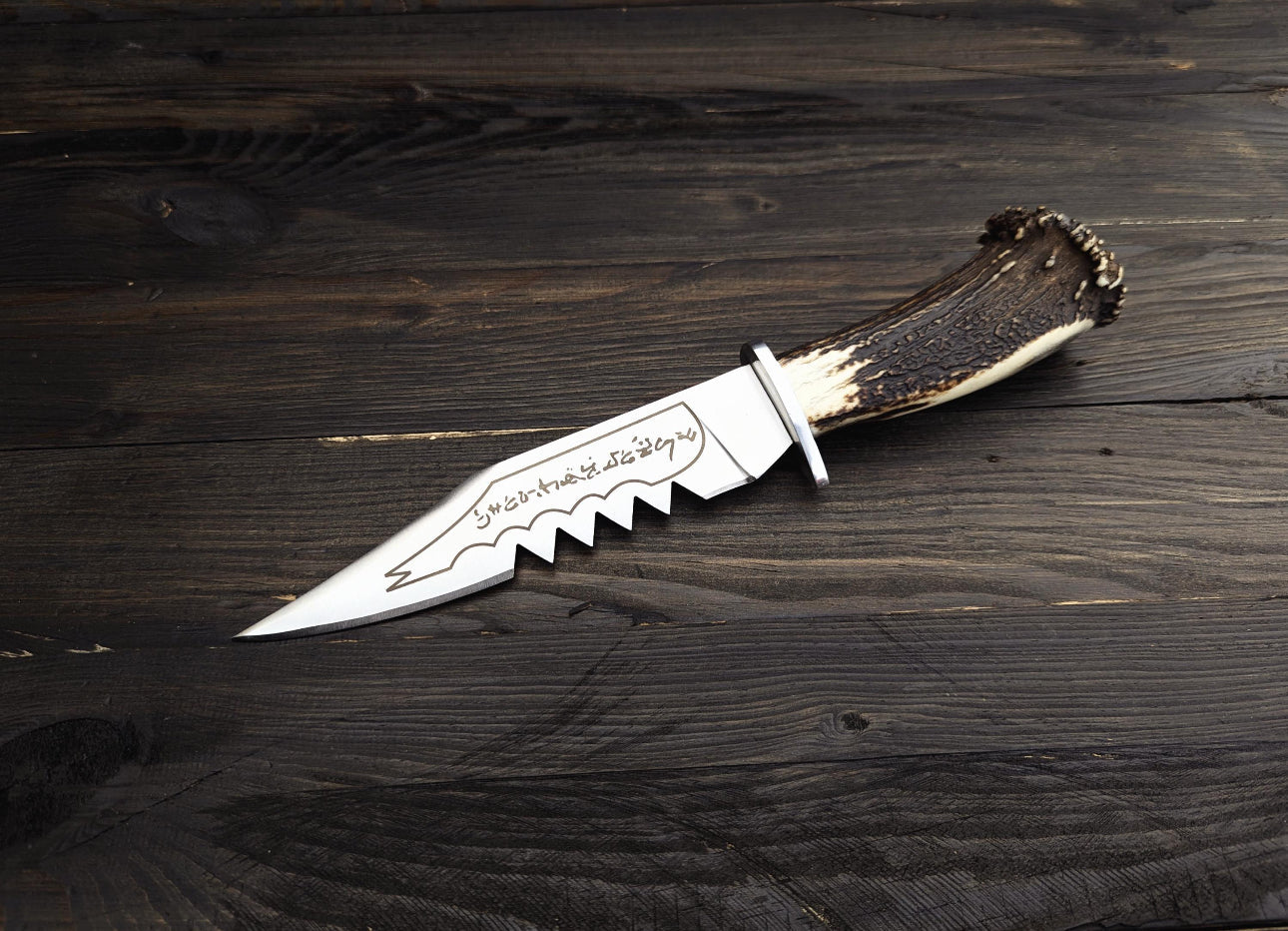 Ruby's Demon Killing Knife - Supernatural knife - Ruby's Prop Knife With Stag Antler Unique Blades Runner