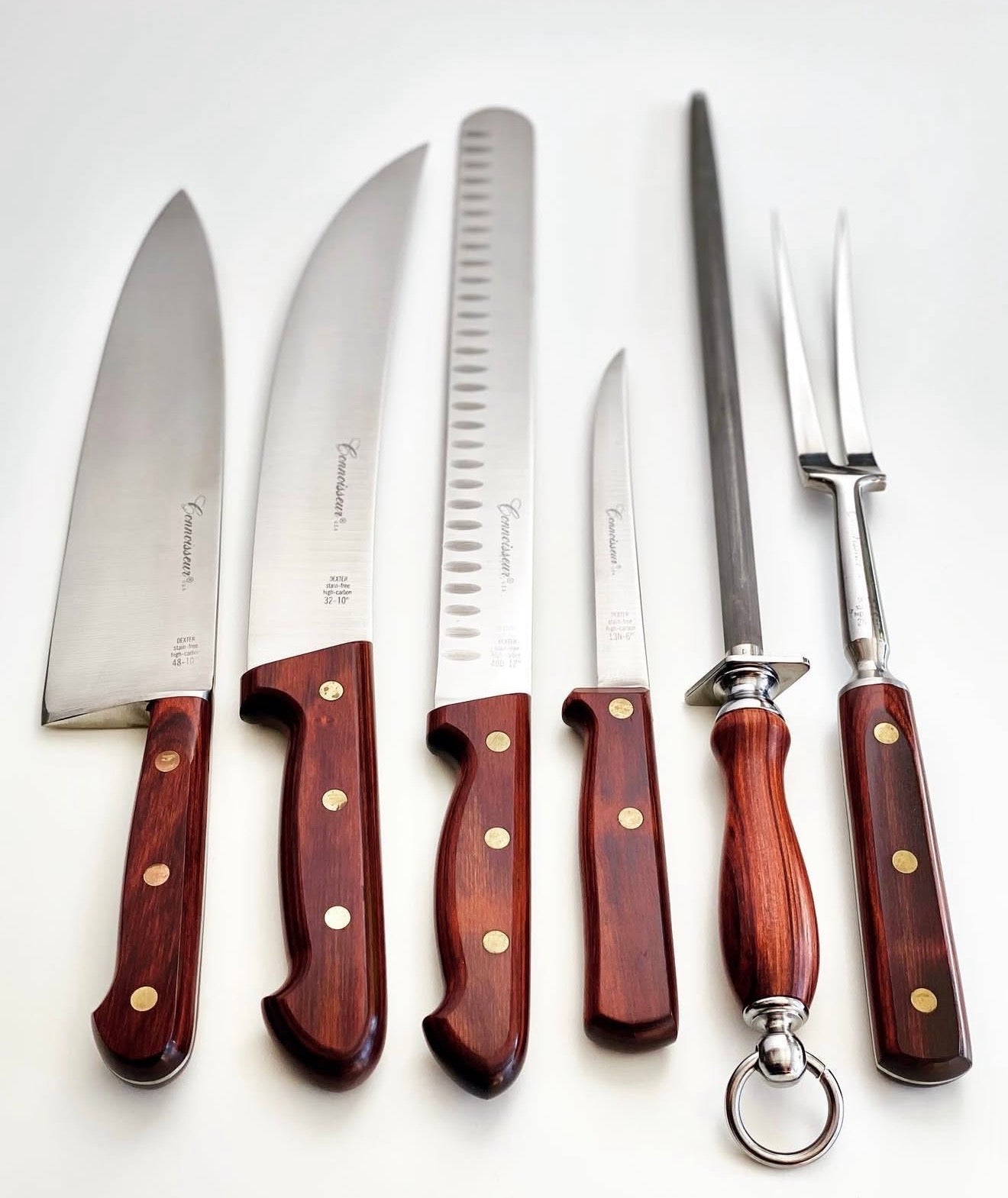 1960s Dexter Connoisseur Set Full Tang High Carbon Steel Blades