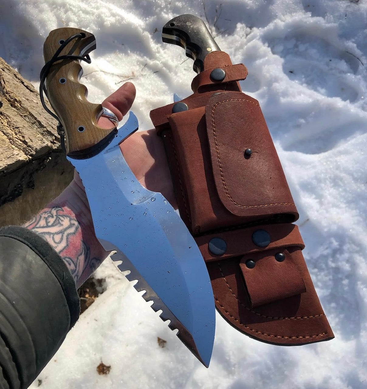Tom Brown Tracker Knife Set | Handmade Full Tang Survival Tracker Blades Unique Blades Runner