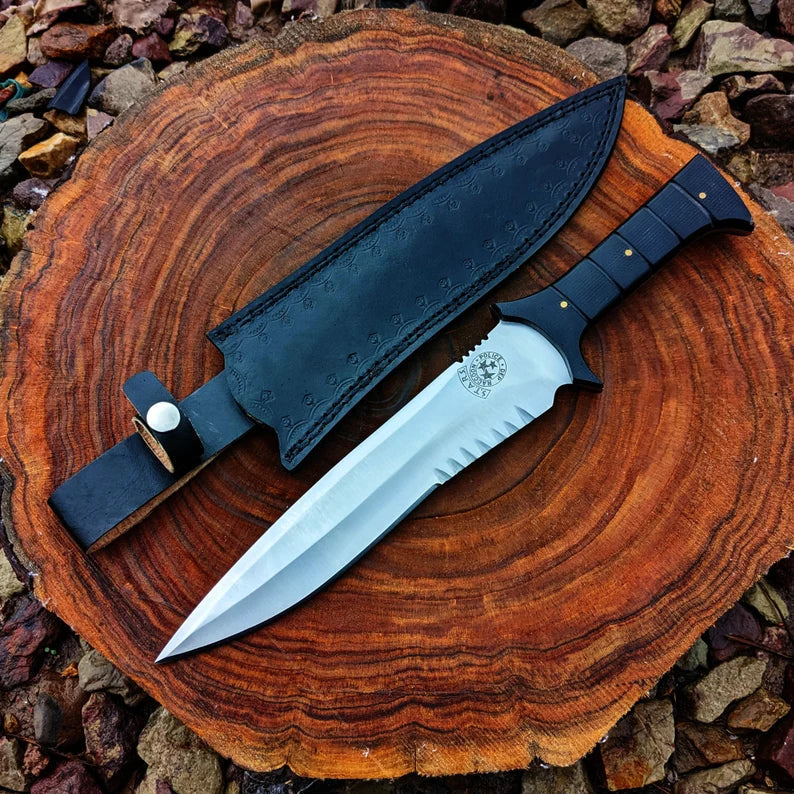 Resident Evil 4 Knife For Sale | Handmade Bowie Blade with Leather Sheath Unique Blades Runner