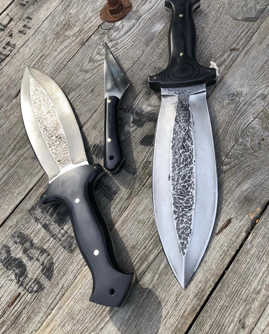 Smatchet Knife | Handmade Forged Leaf Blade with Leather Sheath Unique Blades Runner