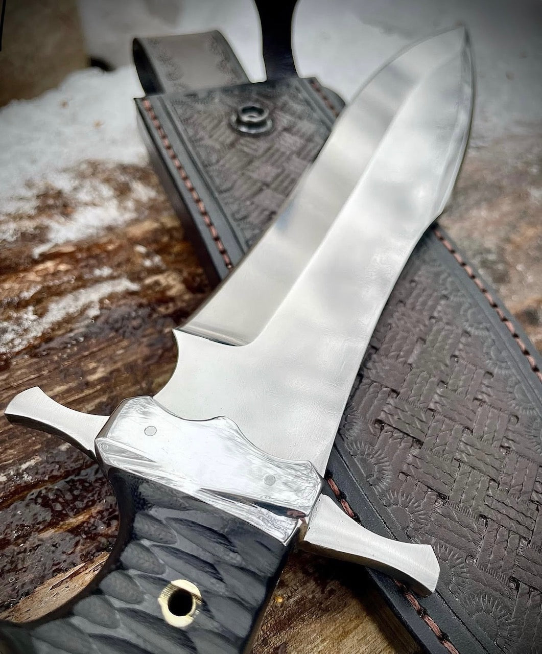 Rambo Last Blood Bowie Knife | Handmade Survival Hunting Knife with Sheath Unique Blades Runner
