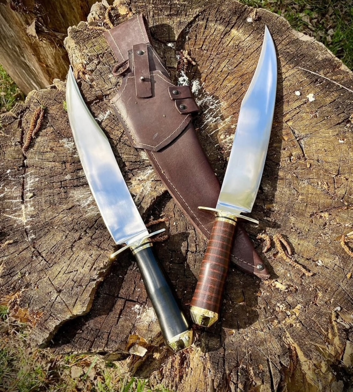 Colonel James Bowie Knife | Handmade Mirror Polish Classic Bowie with Sheath Unique Blades Runner