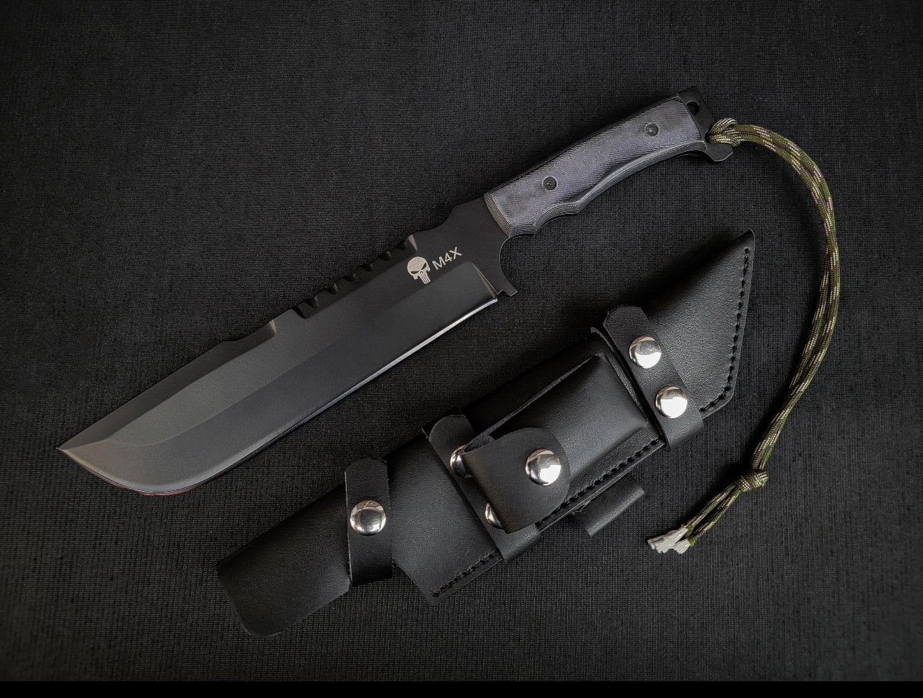 M4X Punisher Knife | Handmade Carbon Steel Knife with Sheath Unique Blades Runner