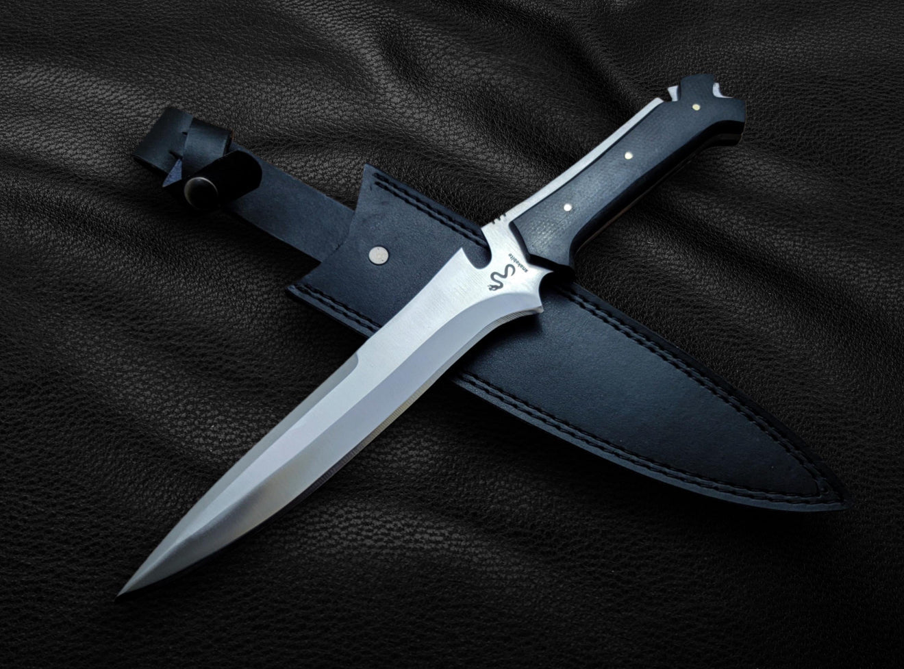 Jack Krauser Knife Replica | Resident Evil 4 Inspired Handmade Blade with Leather Sheath Unique Blades Runner