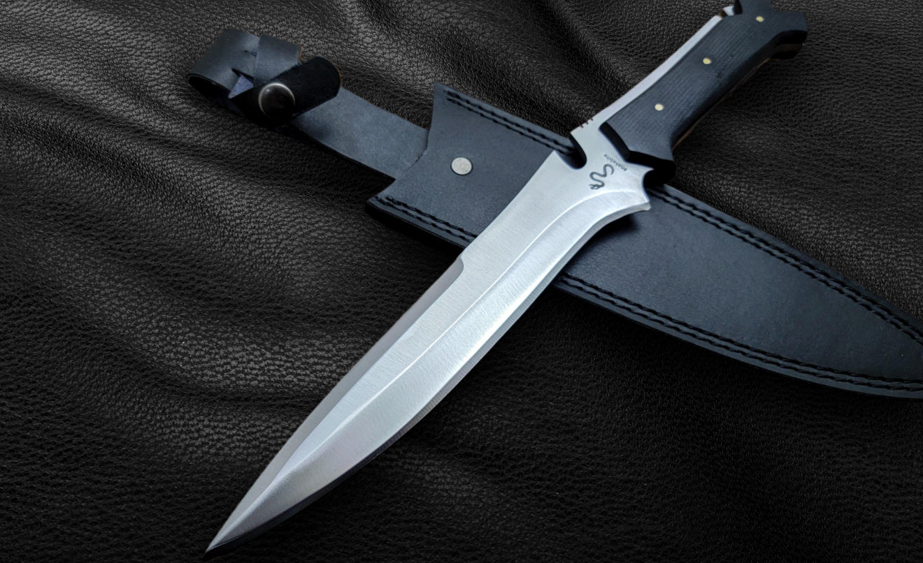 Jack Krauser Knife Replica | Resident Evil 4 Inspired Handmade Blade with Leather Sheath Unique Blades Runner