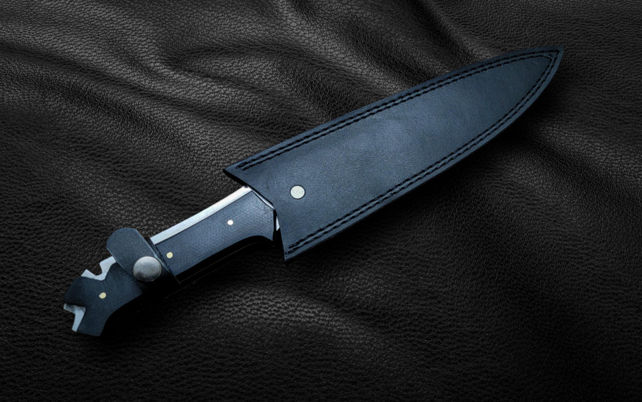 Jack Krauser Knife Replica | Resident Evil 4 Inspired Handmade Blade with Leather Sheath Unique Blades Runner