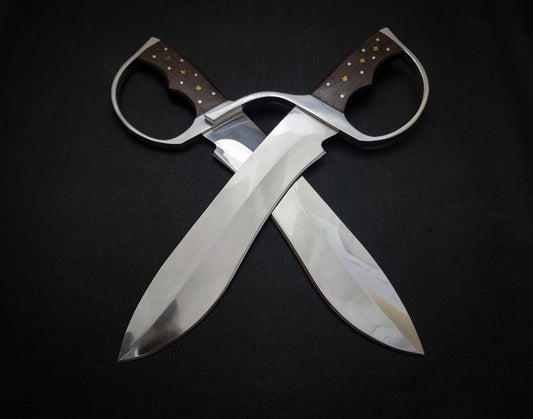Wing Chun knife | IP Man Movie Knife Pair with Leather Sheath Unique Blades Runner