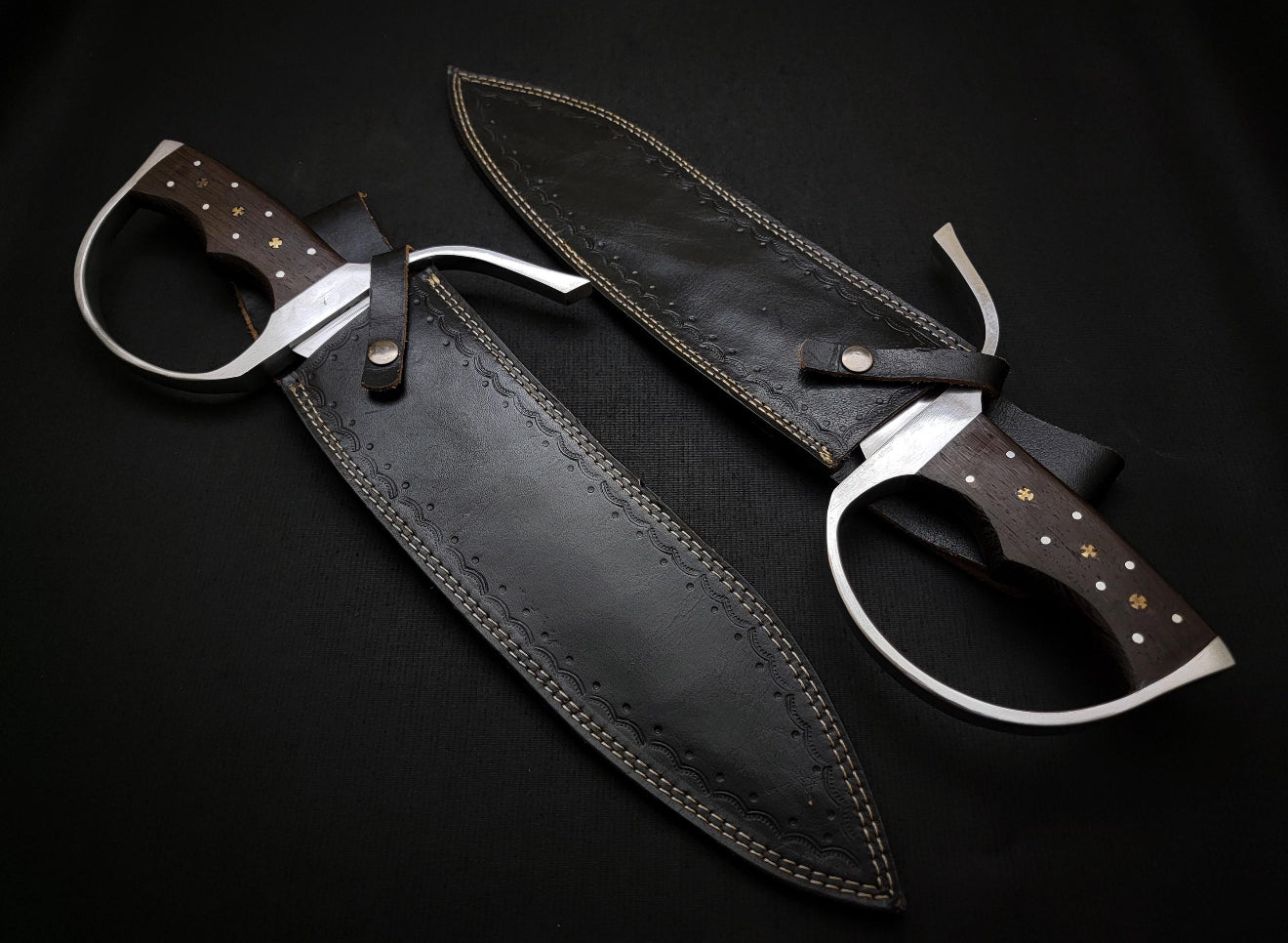 Wing Chun knife | IP Man Movie Knife Pair with Leather Sheath Unique Blades Runner