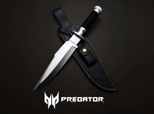 Jack Crain Predator Knife | Handmade Movie Replica with Leather Sheath Unique Blades Runner