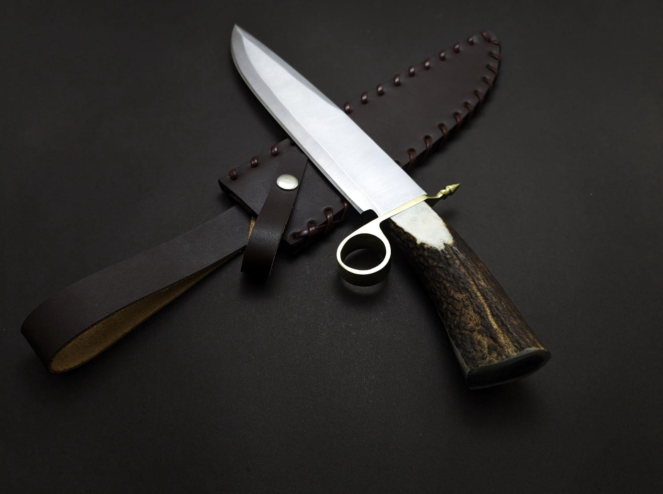 Tombstone Bowie Knife - Stag Antler Handle | Collectible Western Knife Unique Blades Runner