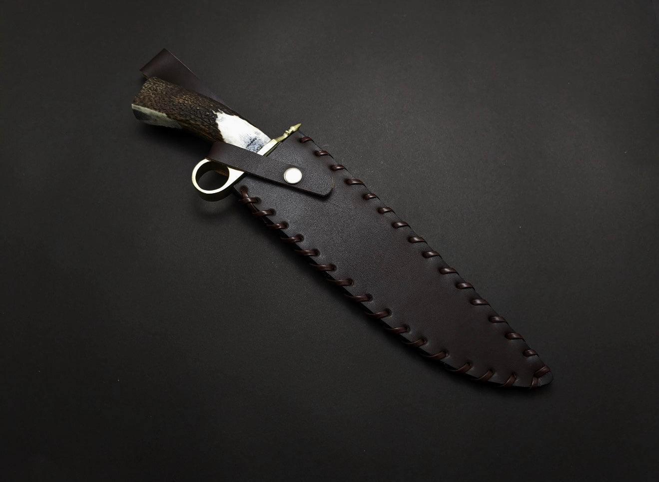 Tombstone Bowie Knife - Stag Antler Handle | Collectible Western Knife Unique Blades Runner