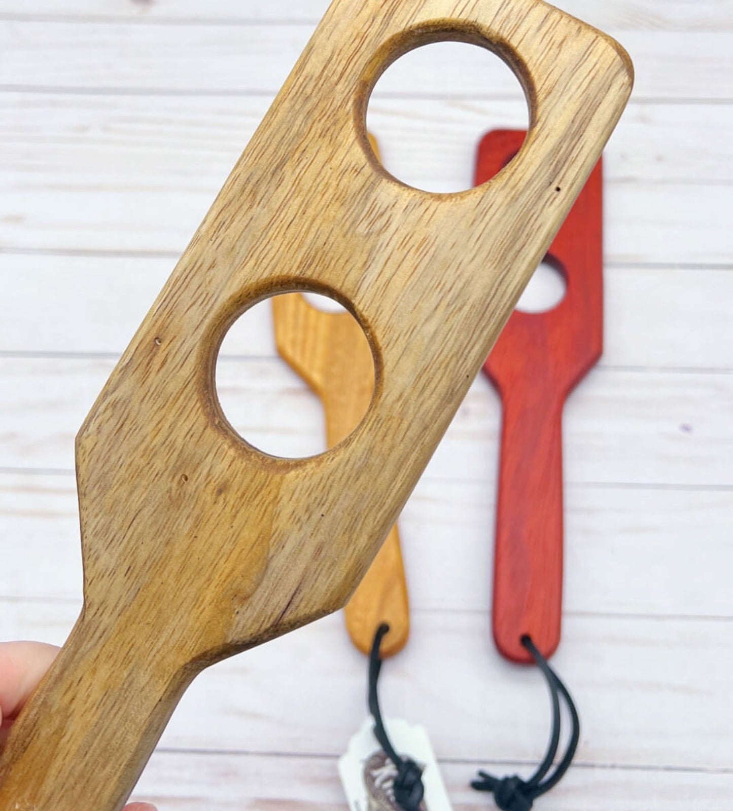 Wood Spanking Paddle & Hairbrush Paddle | Kinky BDSM Gift Unique Blades Runner