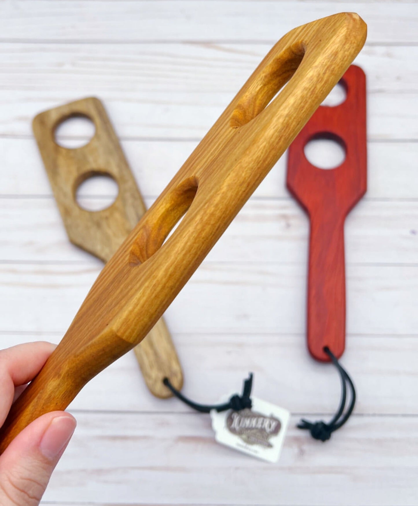 Wood Spanking Paddle & Hairbrush Paddle | Kinky BDSM Gift Unique Blades Runner