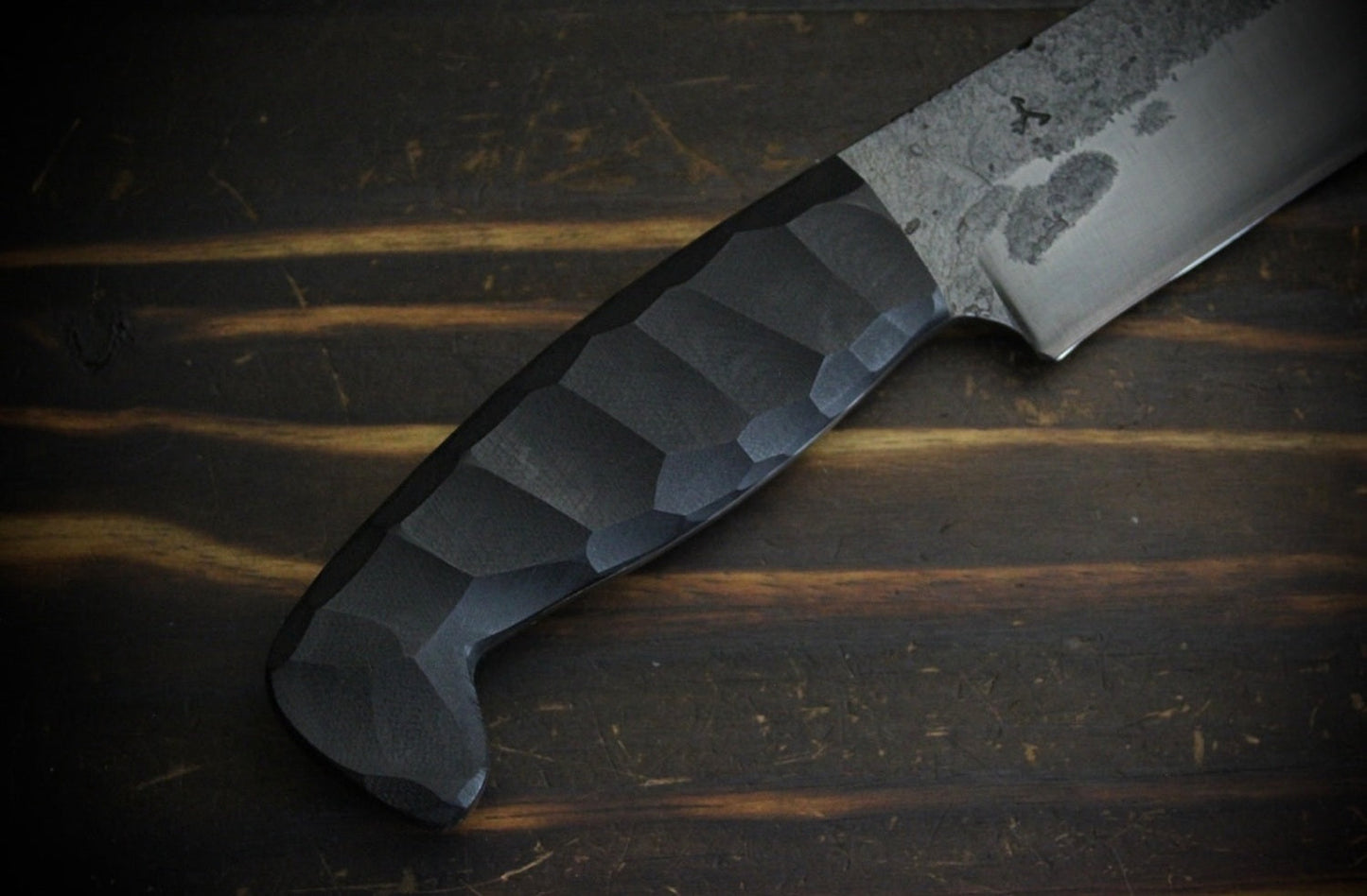 Black Forged Survival Knife – Handmade Tactical Blade with Leather Sheath Unique Blades Runner