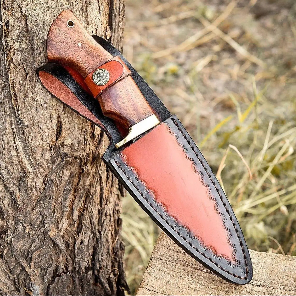 Handmade Carbon Steel Fixed Blade Bowie Knife For Hunting with Sheath Unique Blades Runner