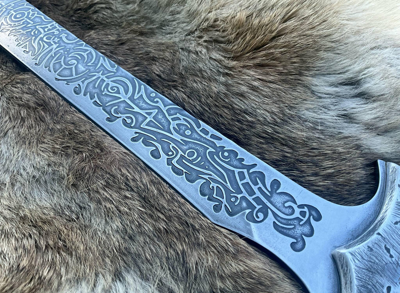 Arcane Fantasy Sword High Carbon Steel | Custom Engraved Sword Knight Blade Unique Blades Runner