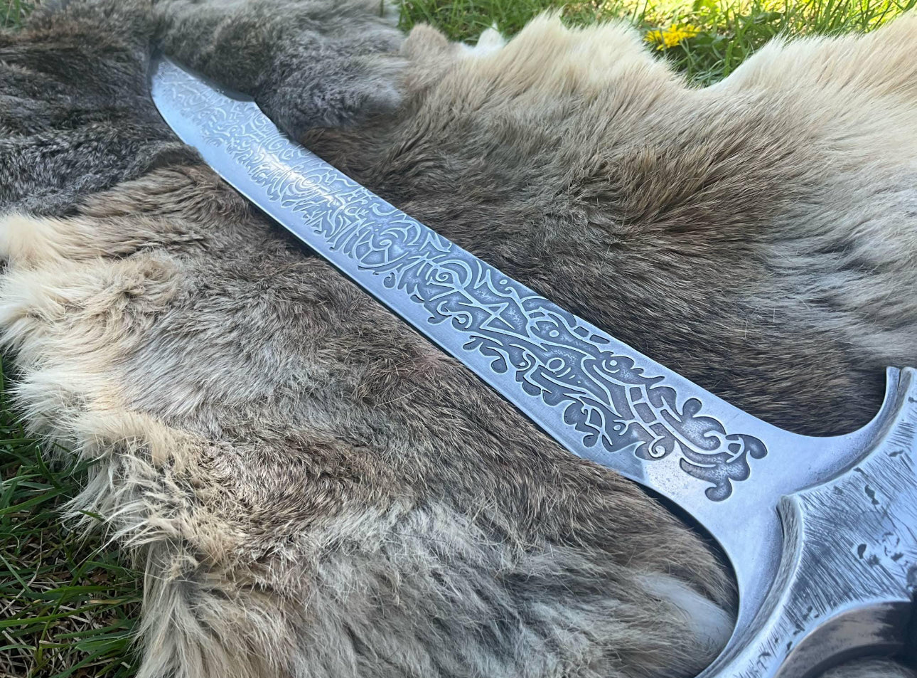 Arcane Fantasy Sword High Carbon Steel | Custom Engraved Sword Knight Blade Unique Blades Runner