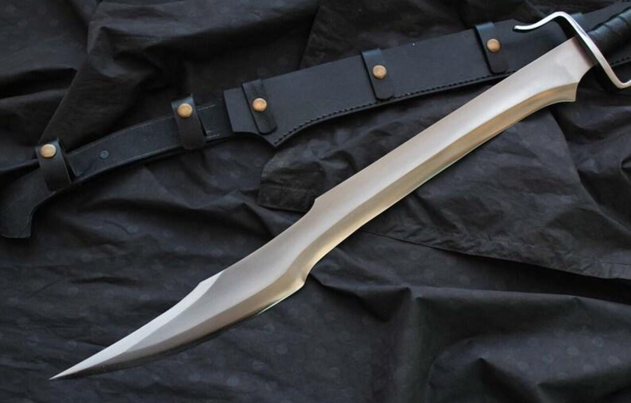 Fantasy Handmade Elven Sword Replica With Leather Sheath Unique Blades Runner